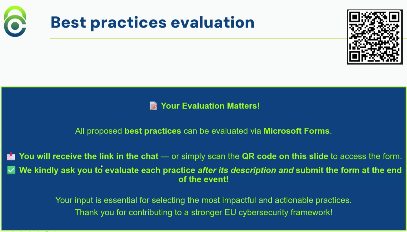 COcyber slide on best practice validation