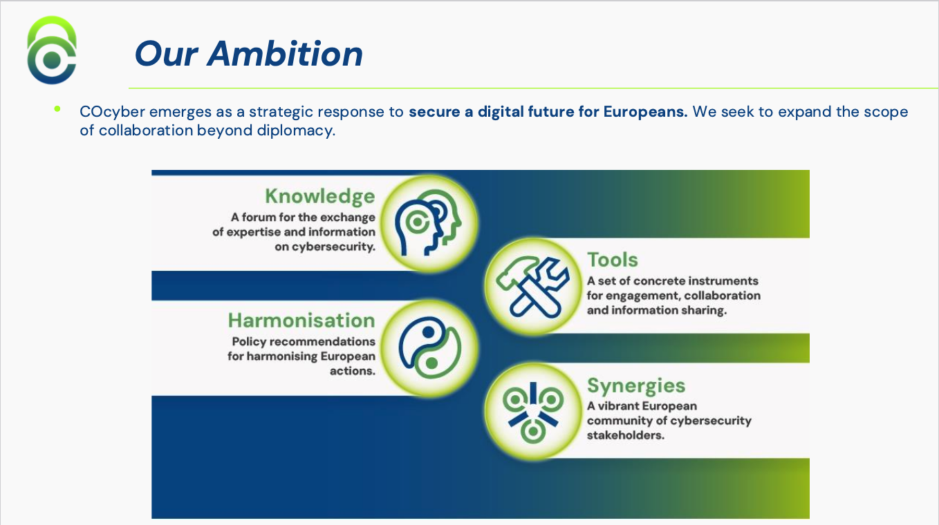 COcyber slide about their ambitions for the future