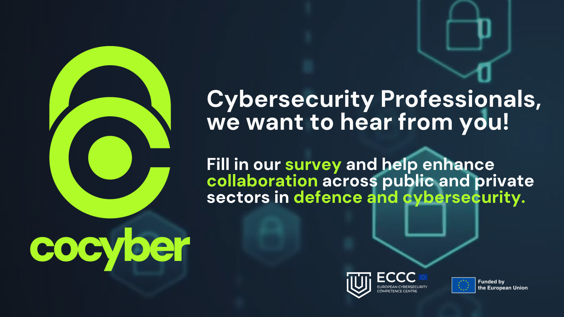 Photo of COcyber logo and survey banner