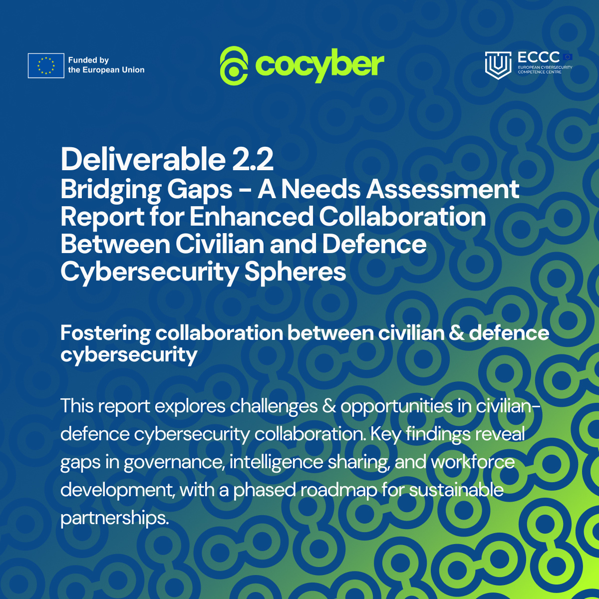 Image of Deliverable 2.2, fostering collaboration between civilian and defense cybersecurity